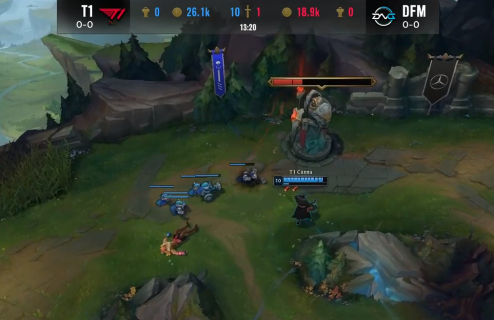 FPX力克DFM，Oner送出助攻